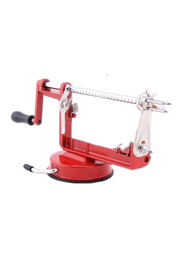 3-In-1 Stainless Steel Fruit Peeler Red/Silver 30x13x10cm