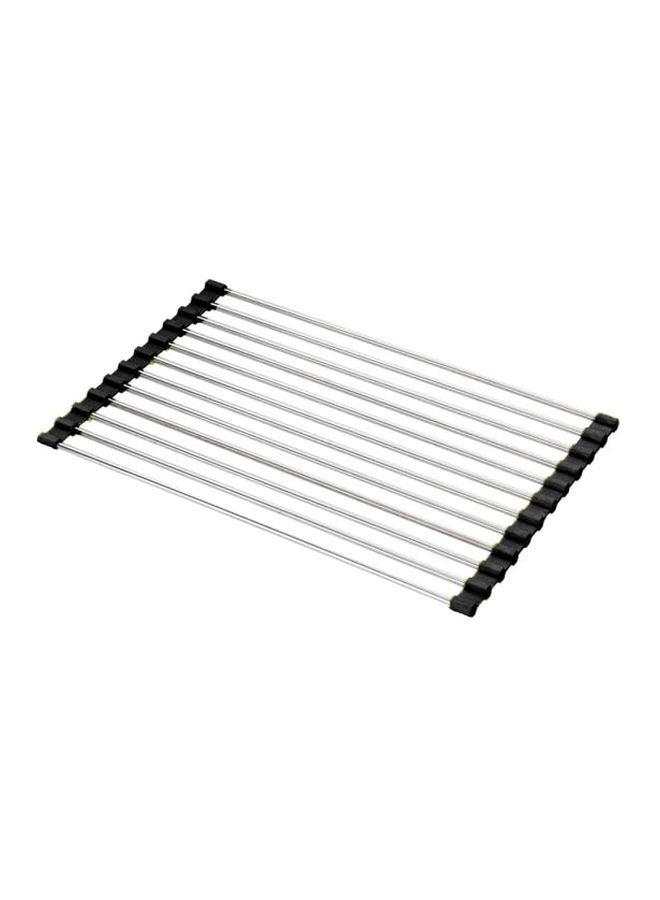 Dish Drying Rack Silver/Black 14.6x9inch