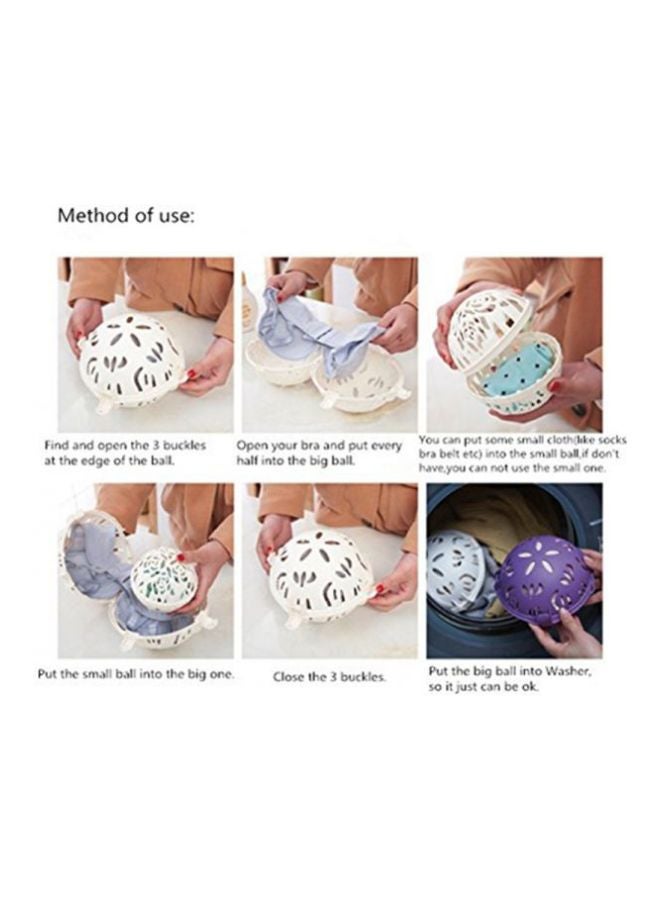 Plastic Washing Ball Basket White 17cm - Image 5
