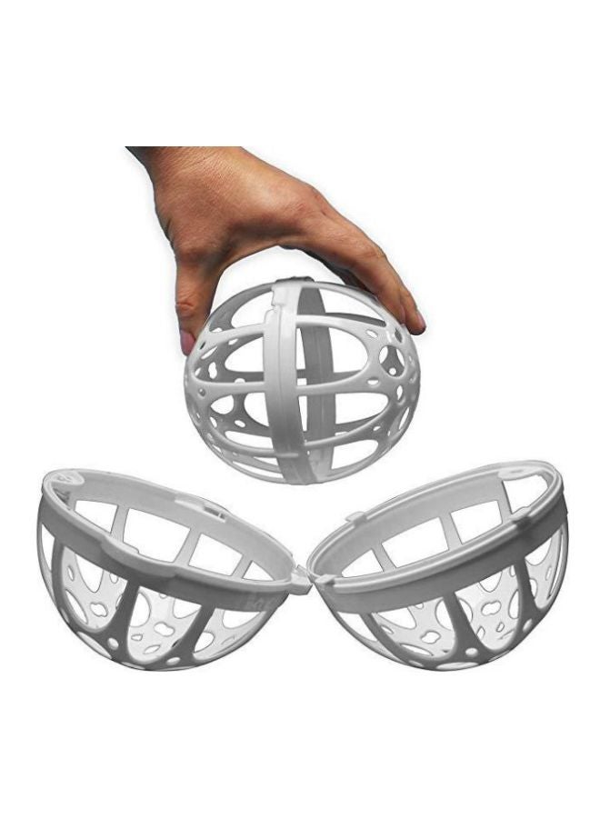 Plastic Washing Ball Basket White 17cm - Image 2
