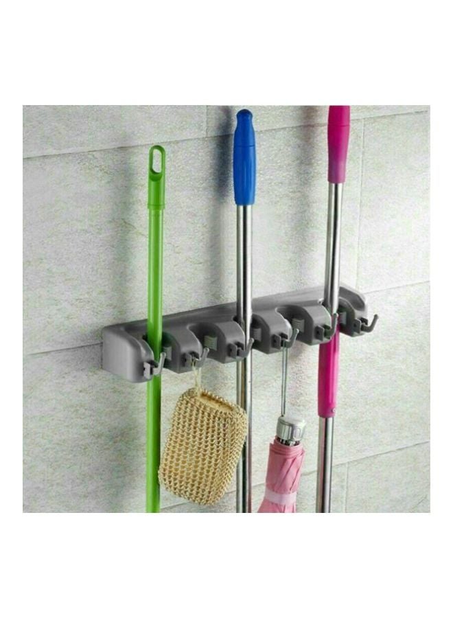 Generic Broom Holder And Sanitary Ware Tool Organizer Grey  - Image 4