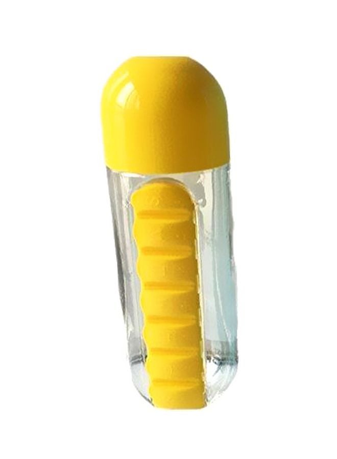 Generic Water Bottle With Built-In Daily Pill Box Organizer 
