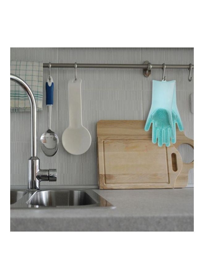 Reusable Rubber Cleaning Gloves Blue 10 x 4.5 x 1inch - Image 3