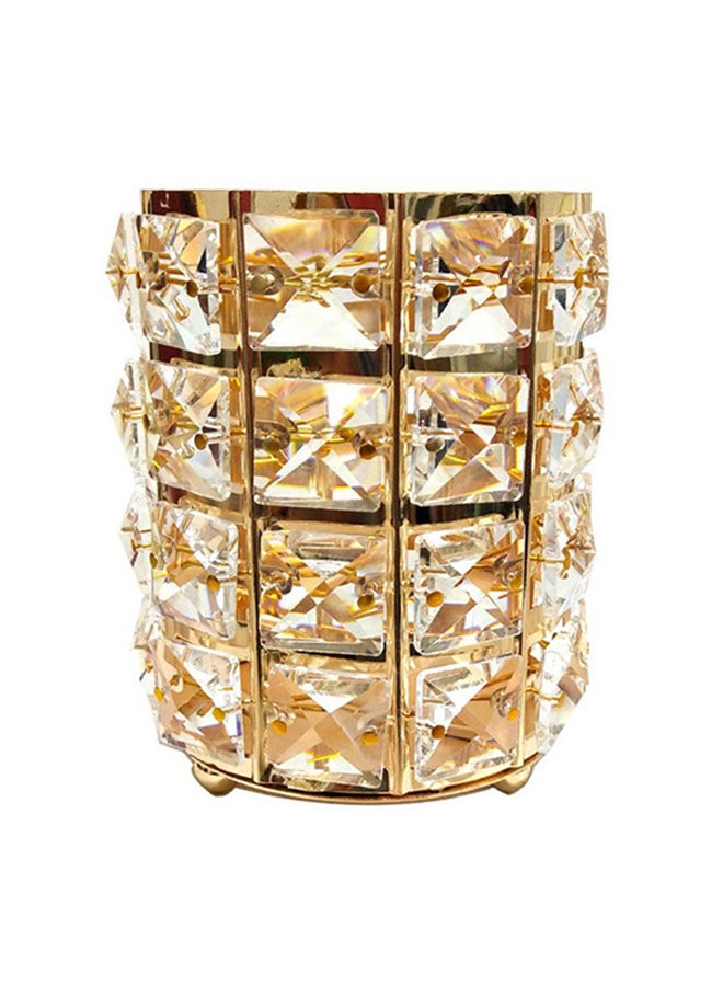 حامل فراشي مكياج ذهبي - Image 1