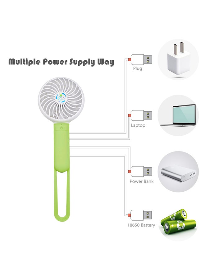 مروحة محمولة يتم توصيلها عبر USB 18415 أخضر/أبيض - Image 4