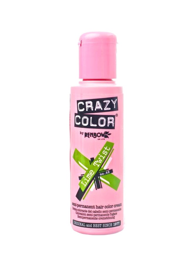 Crazy Color Semi-Permanent Hair Color Cream Lime Twist 100ml 