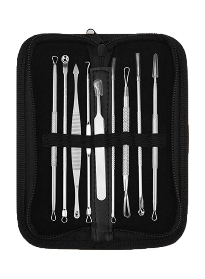 Generic - Blackhead And Pimple Remover Tool Set Silver - Image 1