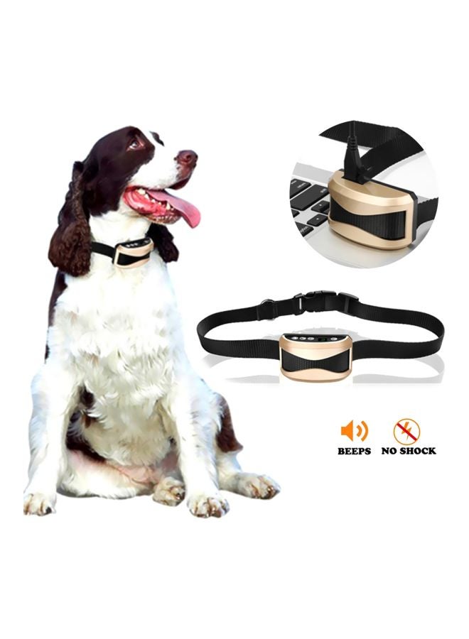Anti-Bark Pet Collar Black/Gold - Image 2