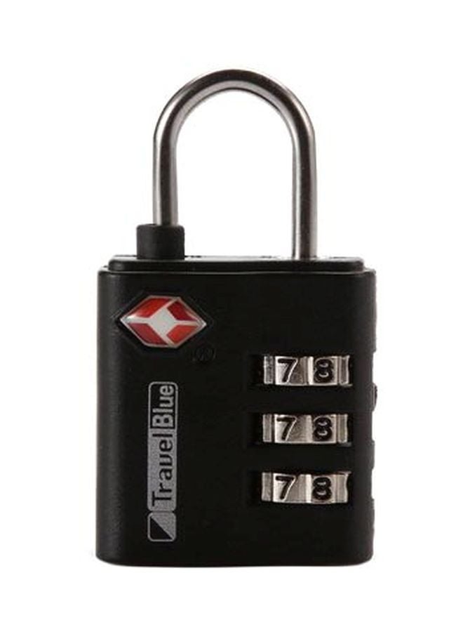 Travel Blue 3-Dial Combination Suitcase Padlock Black 