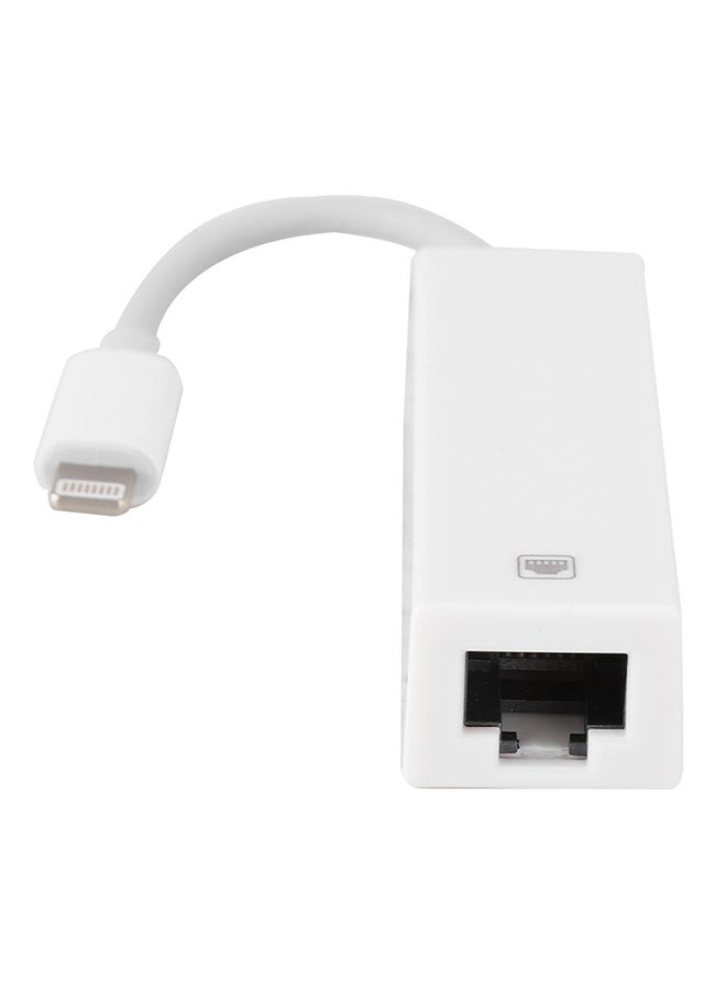 Generic - Lightning To RJ45 Ethernet Cable Adapter Converter White - Image 1