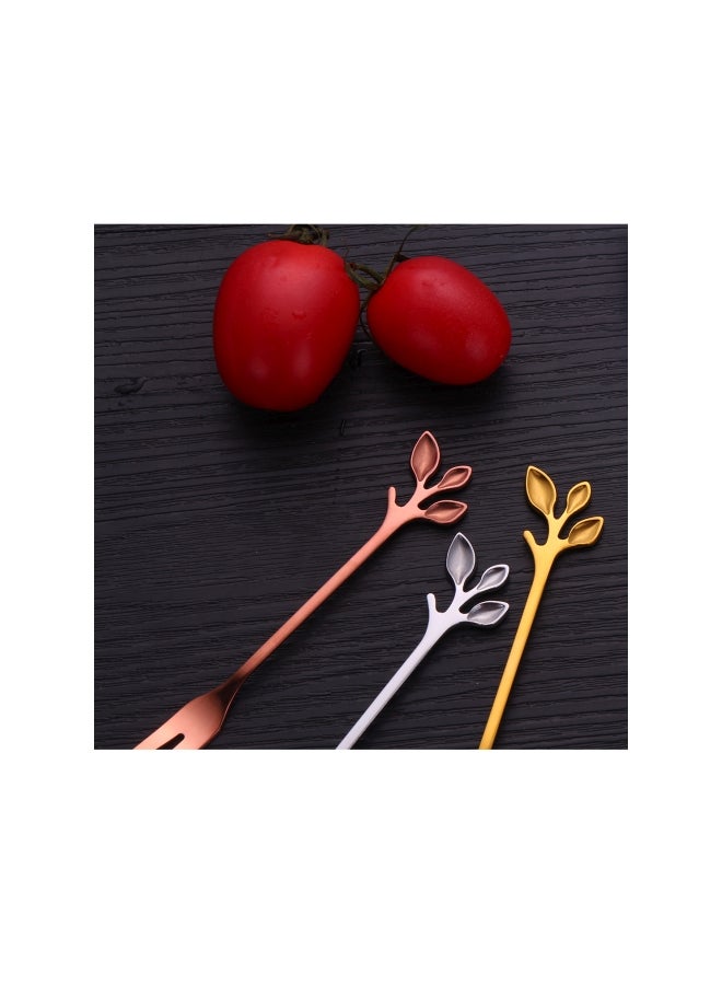 TD HOME 6-Piece Stainless Steel Fork Set Gold 4.92inch  - Image 4