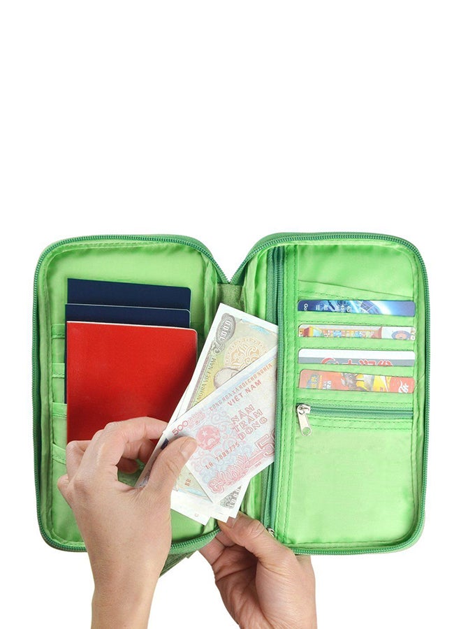 ماركة غير محددة حامل لجواز السفر مع سحاب أخضر  - Image 3
