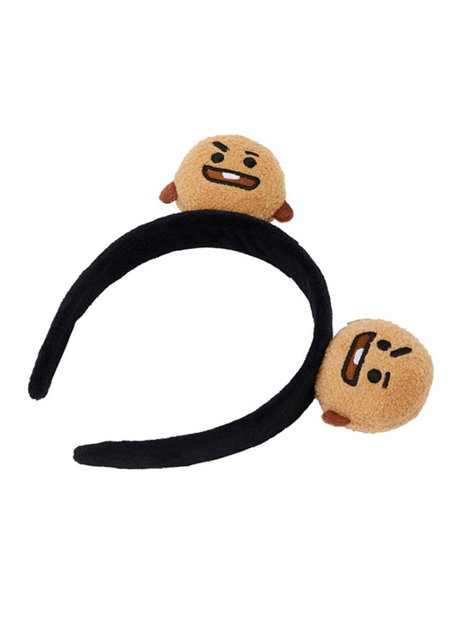 Mini Plush Toy Hairband Black/Beige