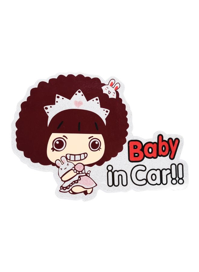 ملصق علامة أمان مطبوع عليه عبارة "Baby In Car" - Image 1
