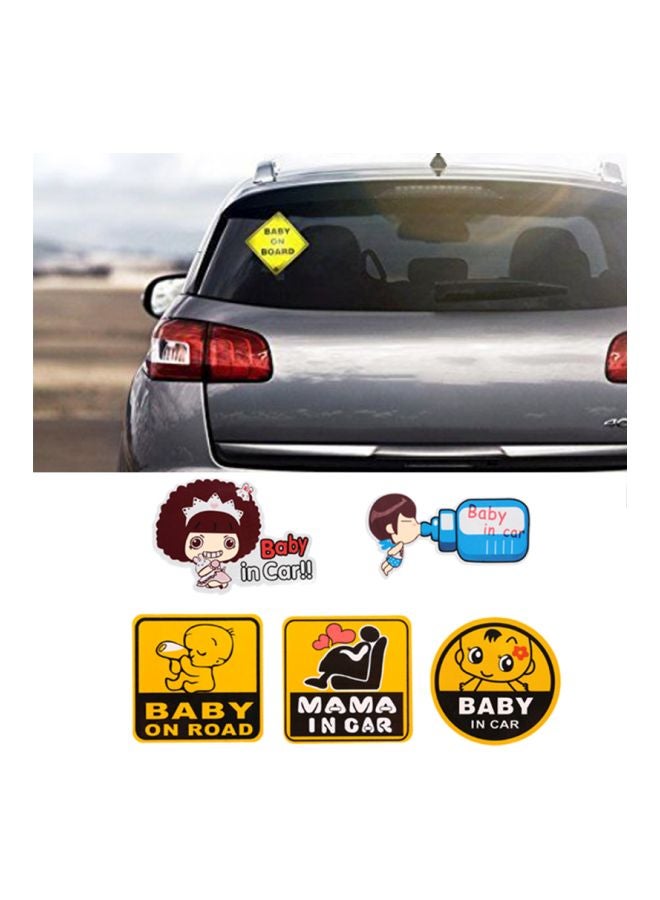 ملصق علامة أمان مطبوع عليه عبارة "Baby In Car" - Image 2