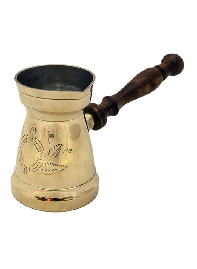 كارفور إبريق من النحاس للقهوة التركية ذهب / بني 10سم