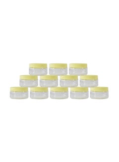 Sunpet 12-Piece Plastic Spice Jar Set Clear/Yellow 150ml 