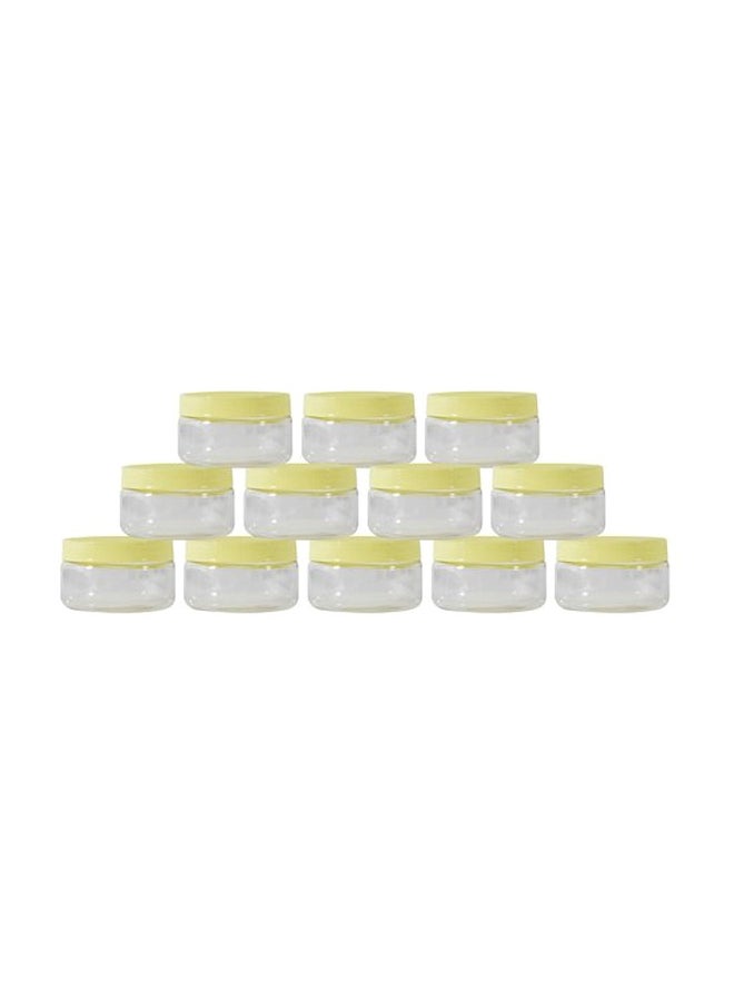 Sunpet 12-Piece Plastic Spice Jar Set Clear/Yellow 150ml 
