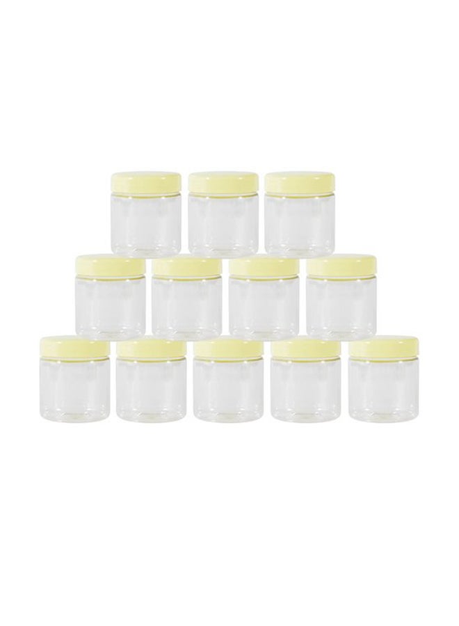 Sunpet 12-Piece Plastic Jar Set Clear/Yellow 