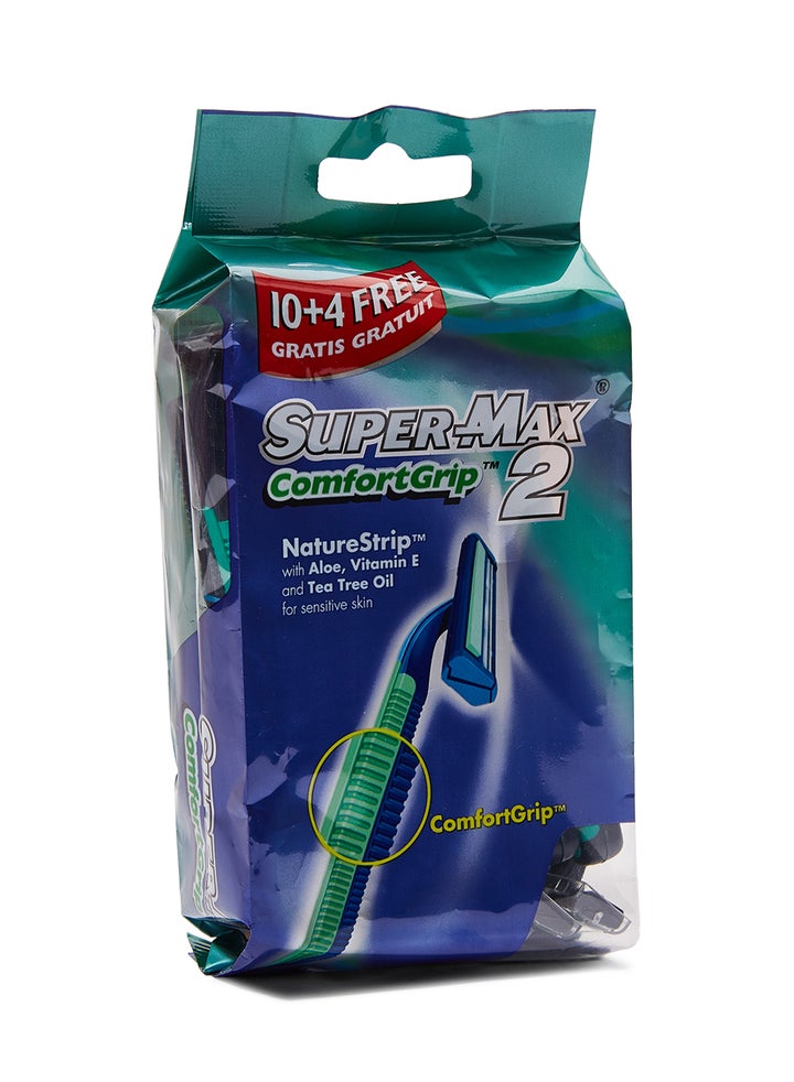 Buy Super-Max 14-Piece Comfort Grip Razor Online | 15 Minutes Instant ...