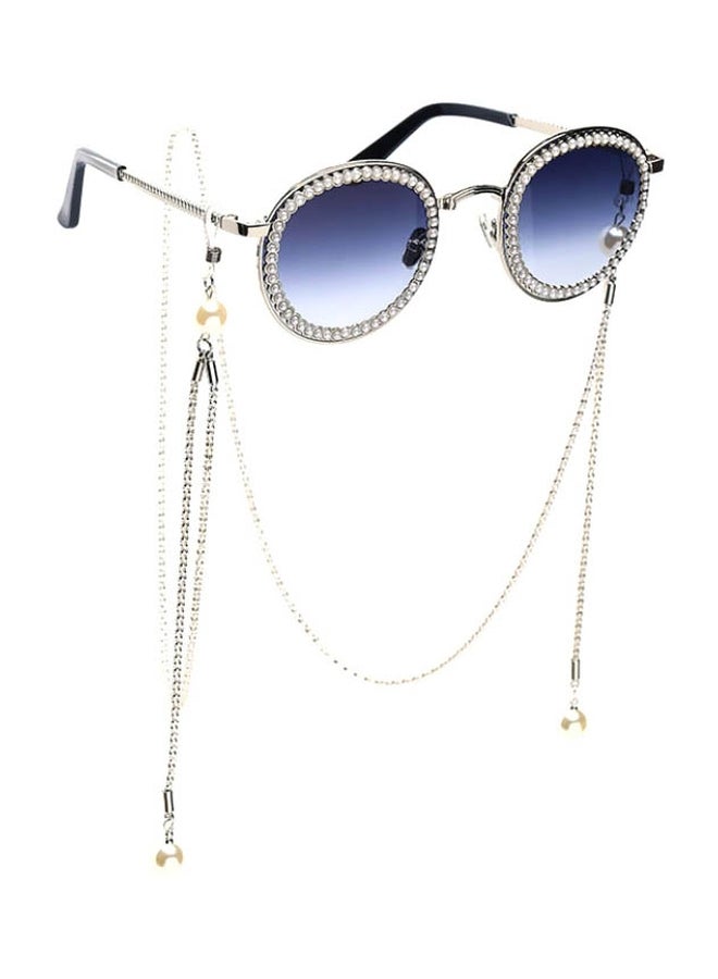 PARTAGAS Women's Round Sunglasses   With Chain  - Image 2