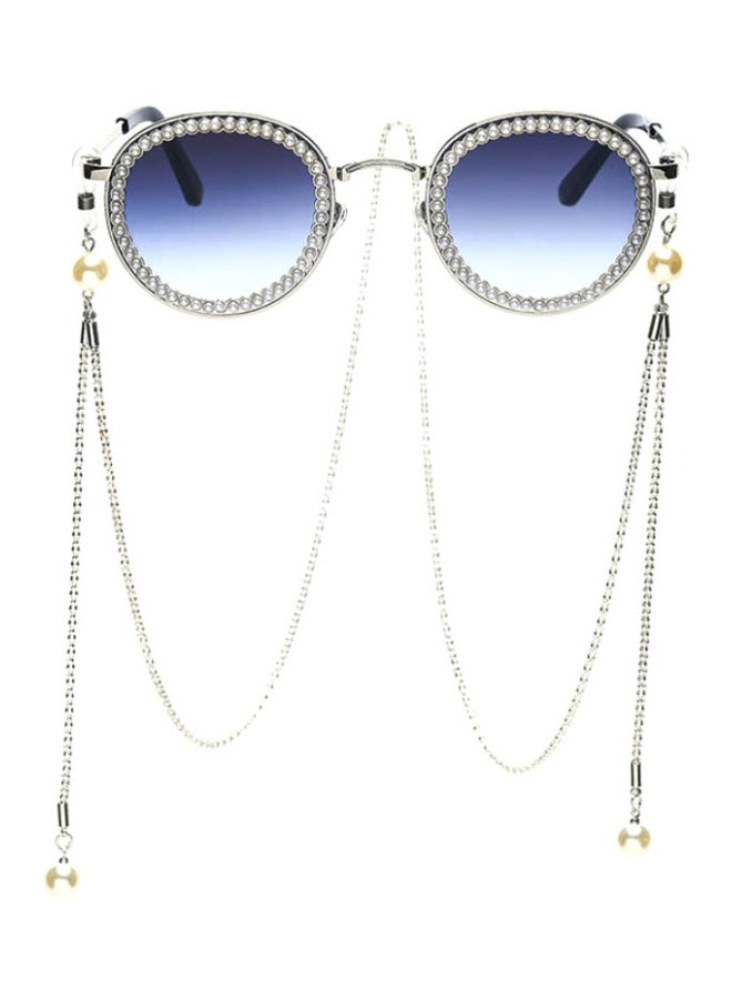 PARTAGAS Women's Round Sunglasses   With Chain  - Image 1