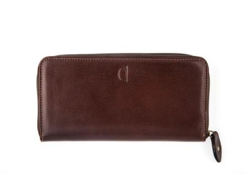 Alfa Leather Co. - Zip Around Wallet Brown - Image 1