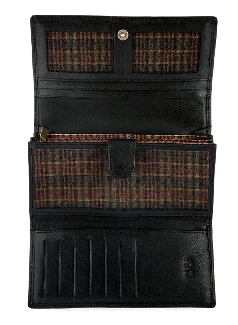 Alfa Leather Co. Large Flap Wallet Black  - Image 2