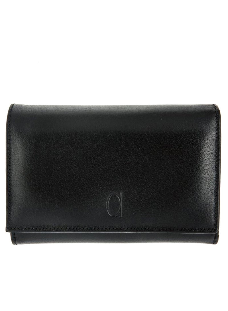 Alfa Leather Co. Small Flap Wallet Black  - Image 1