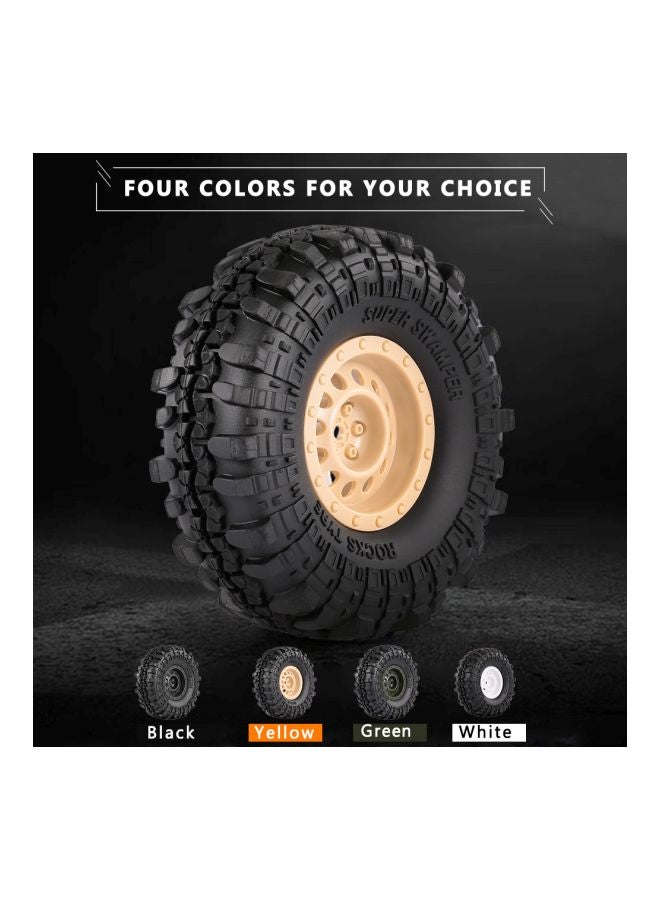 4-Piece Tyre With Wheel For 1/10 RC Car Traxxas HSP Redcat RC4WD 1.9inch  - Image 3