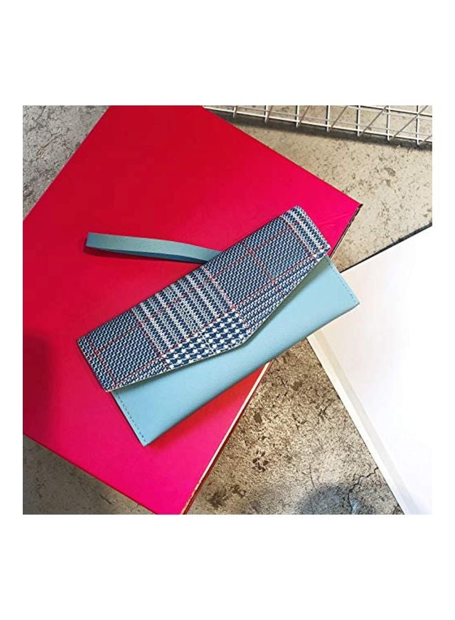 Y&D - Vintage Leather Clutch Blue - Image 1