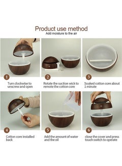 ماركة غير محددة جهاز للعلاج العطري بتصميم من الخشب بني 130ملليلتر  - Image 4
