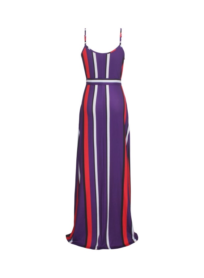 Casual Maxi Dress Purple/Red/White - Image 2