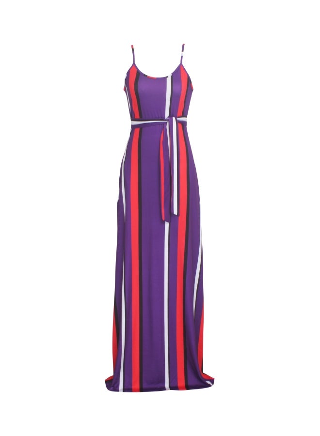 Casual Maxi Dress Purple/Red/White - Image 1