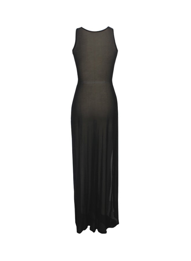 Super Elastic Mesh Beach Dress Black - Image 2