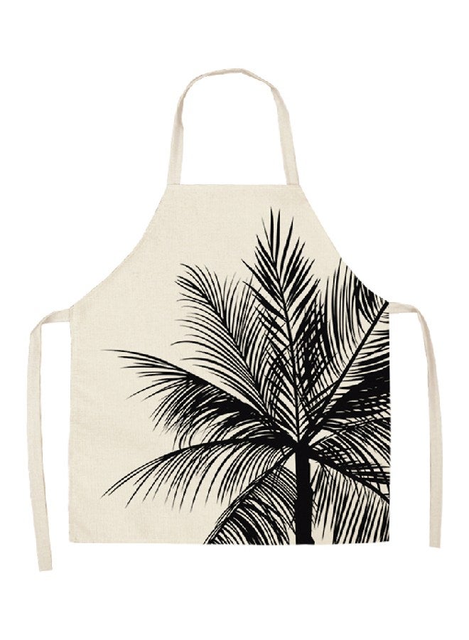 شاربدو مريلة للمنزل من القطن بيج / أسود 68x55سم