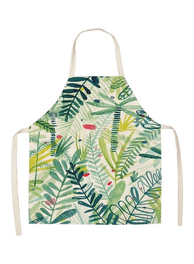 Sharpdo Printed Household Apron Beige/Green/Pink 68x55cm