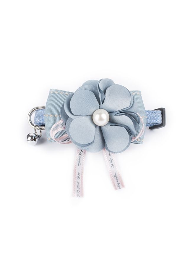 Cloth Art Dog Collar With Belt Blue/Grey - Image 2