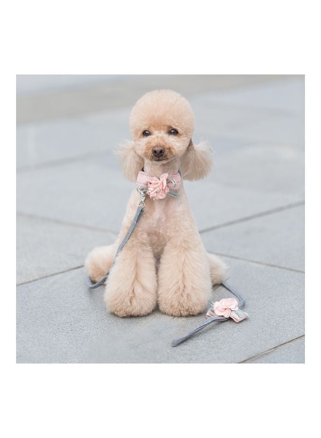 Cloth Art Dog Collar With Belt Blue/Grey - Image 4