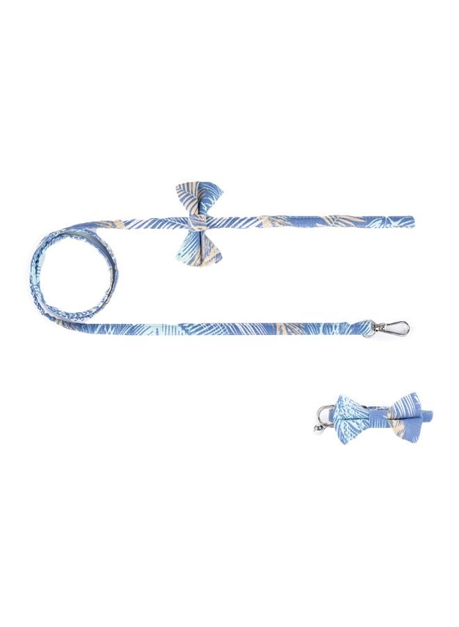 Cloth Art Dog Collar With Belt Blue/Yellow/White - Image 1