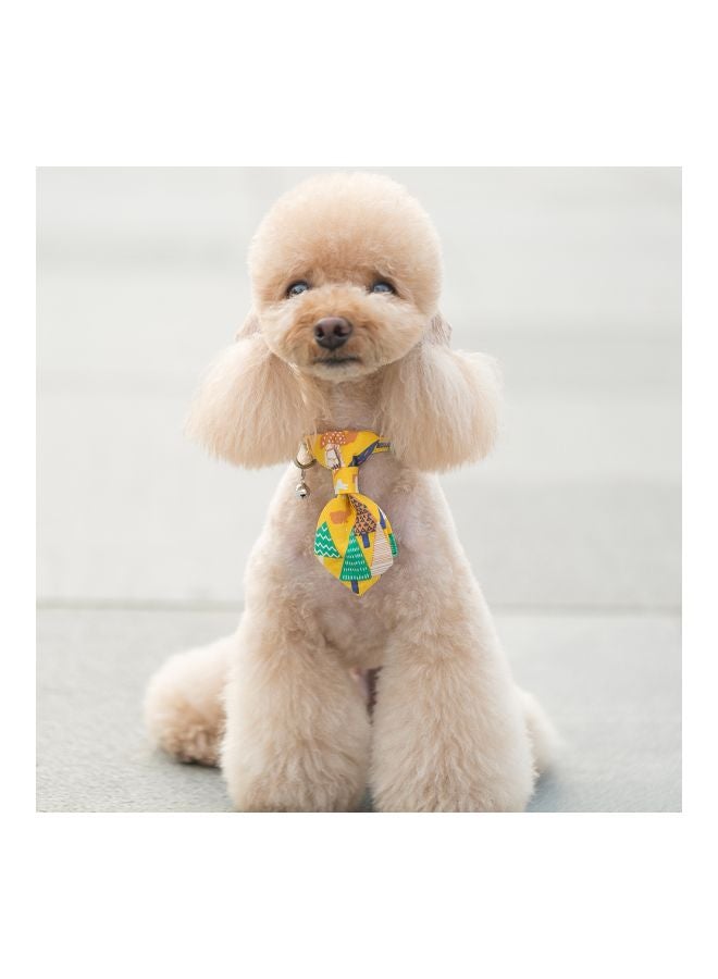 Cloth Art Dog Collar With Belt Yellow/Blue/Green - Image 4