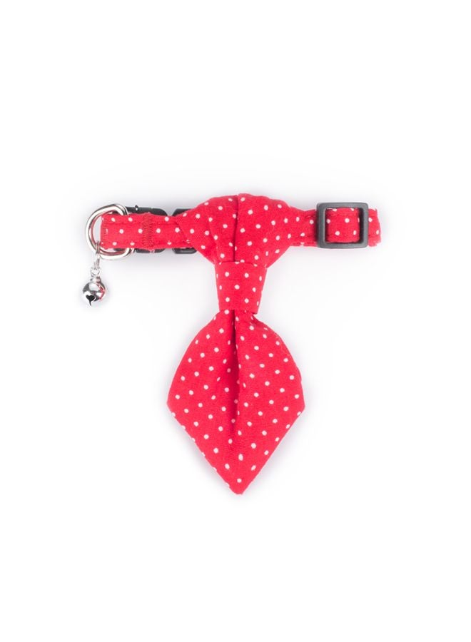 Cloth Art Dog Collar With Belt Red/White - Image 2