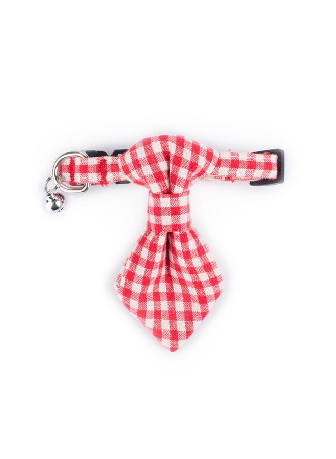 Cloth Art Dog Collar With Belt Red/White - Image 2