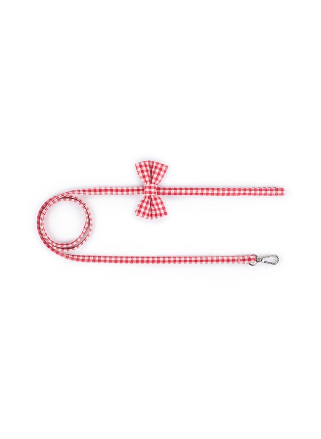 Cloth Art Dog Collar With Belt Red/White - Image 3