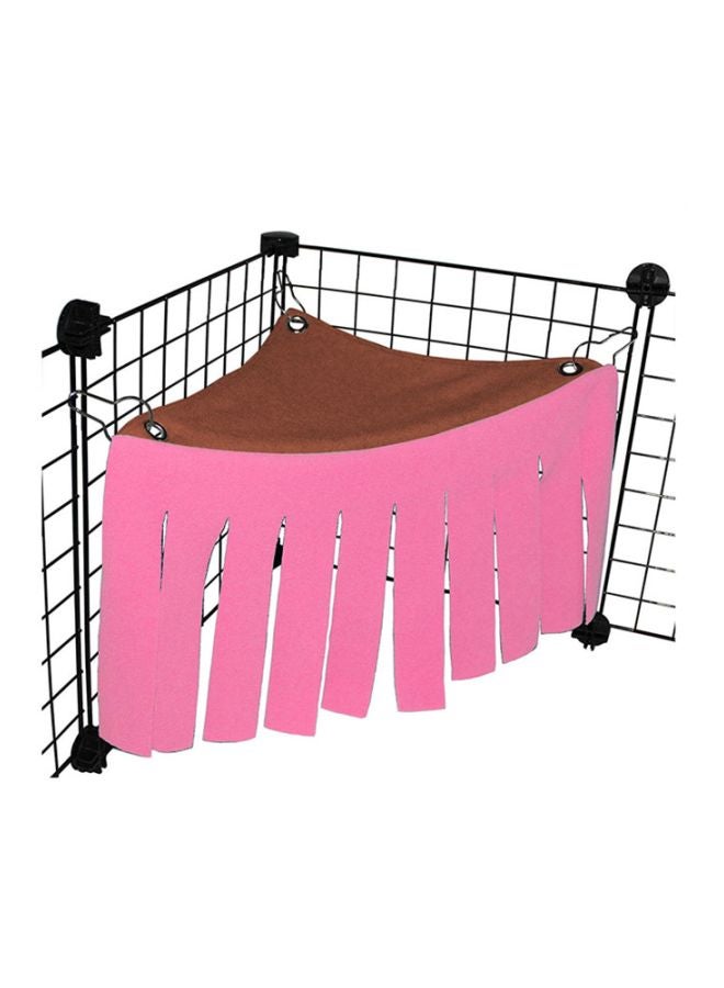 HENGZI Corner Curtain Hideaway Parrot Hammock Toy Pink/Brown