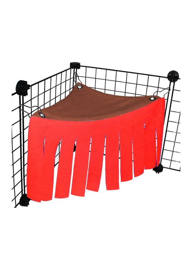 HENGZI Corner Curtain Hideaway Parrot Hammock Toy Red/Brown