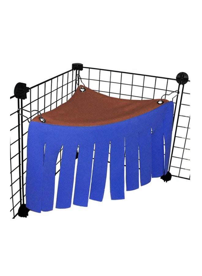 HENGZI Corner Curtain Hideaway Parrot Hammock Toy Blue/Brown