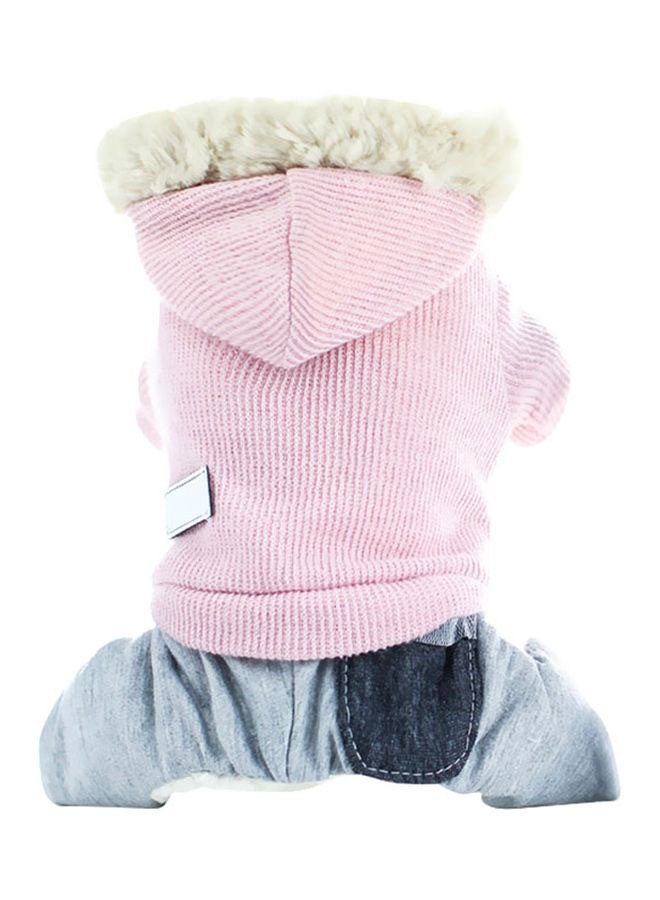 جاكيت شتوي دافئ وردي/ بيج/ رمادي 40سم