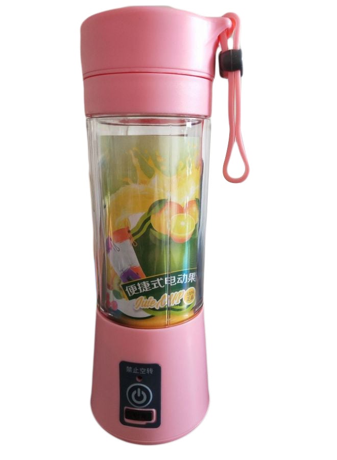 OHPA - Mini Usb Rechargeable 4 Blade Smoothies Blender Juice 400.0 ml YY-83 Pink - Image 1