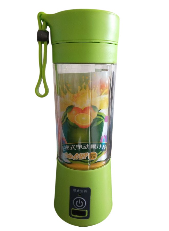 OHPA - Mini Usb Rechargeable 4 Blade Smoothies Blender Juice 400.0 ml KB-76 Green - Image 1